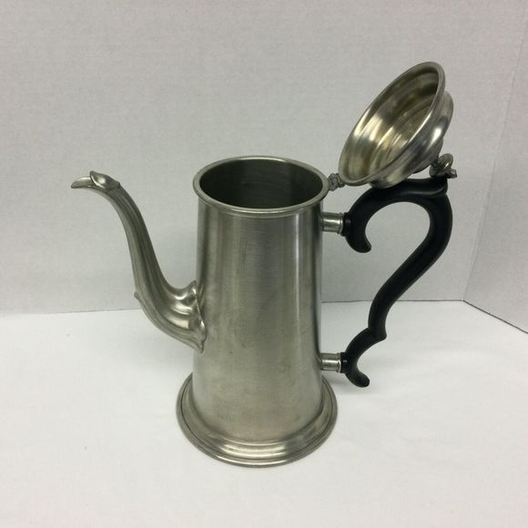 LEONARD ANTIQUE COFFEE/TEA KETTLE ENGLISH PEWTER HANDMADE IN SHEFFIELD E… - Picture 2 of 10